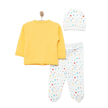 HelloBaby Erkek Zıbın-Şapka-Patikli Alt Erkek Bebek