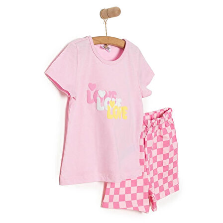 HelloBaby Motto Girl Kız Tshirt-Şort Kız Bebek