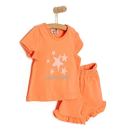 HelloBaby Motto Girl Kız Tshirt-Şort Kız Bebek
