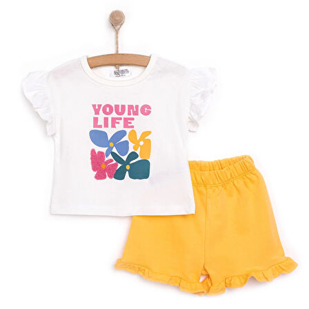 HelloBaby Motto Girl Tshirt-Şort