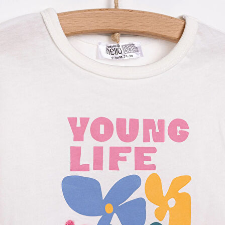 HelloBaby Motto Girl Tshirt-Şort