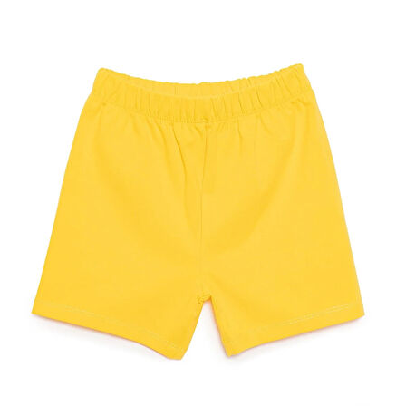 HelloBaby Unisex Basic Şort Reçme Paça Ekru