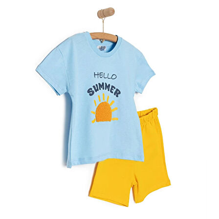 HelloBaby Motto Boy Erkek Tshirt-Şort Erkek Bebek