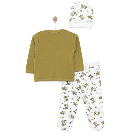 HelloBaby Erkek Zıbın-Şapka-Patikli Alt Erkek Bebek