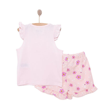 HelloBaby Basic Kız Birlikte Büyüyelim Baskılı Atlet-Şort Kız Bebek