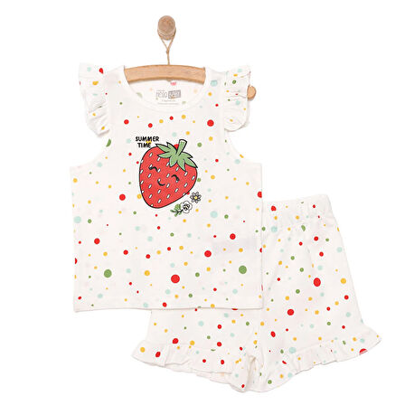 HelloBaby Basic Kız Çilek Baskılı Atlet-Şort Kız Bebek