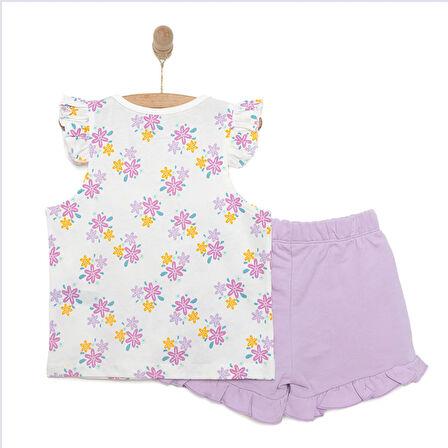 HelloBaby Basic Kız Çiçek Baskılı Atlet-Şort Kız Bebek