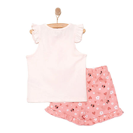 HelloBaby Basic Kız Kedi Baskılı Atlet-Şort Kız Bebek