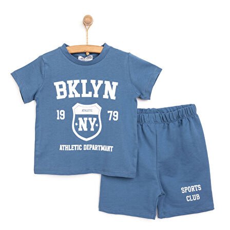 HelloBaby Basic Erkek Spor Klübü Desenli Şortlu Takım Erkek Bebek