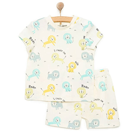 HelloBaby Erkek Bisiklet Yaka Kısa Kol Pijama Takımı