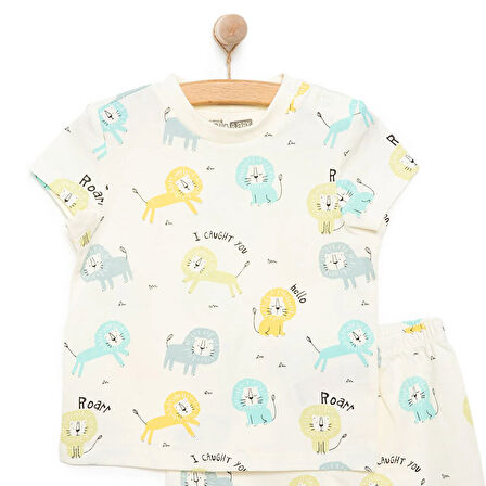 HelloBaby Erkek Bisiklet Yaka Kısa Kol Pijama Takımı