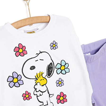 Snooze baby Snoopy Snoopy Kız Sweatshirt - Tayt Kız Bebek