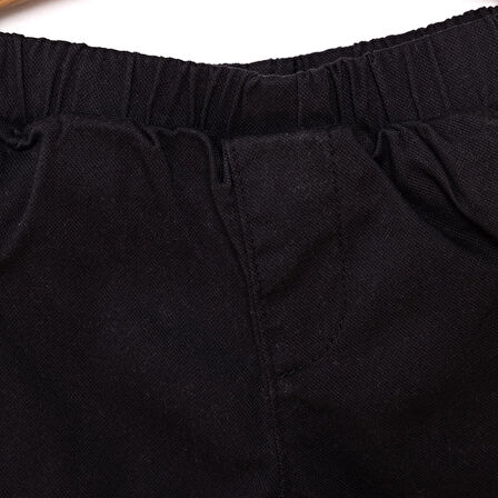 HelloBaby Erkek Bebek Pantolon Denim Nordic Forest Reçme Paça Siyah 9 Ay