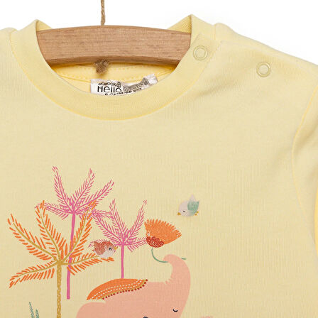 HelloBaby Basic Kız Fil Baskılı Eşofman Takımı Kız Bebek