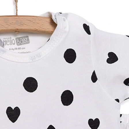 HelloBaby Kız Puantiyeli Kısa Kol Pijama Takımı