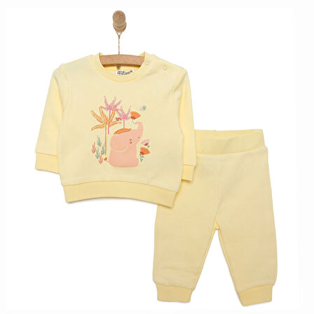 HelloBaby Basic Kız Fil Baskılı Eşofman Takımı Kız Bebek
