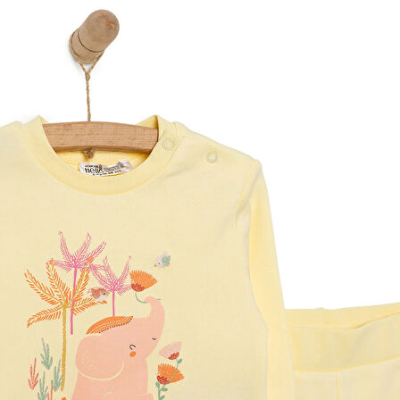 HelloBaby Basic Kız Fil Baskılı Eşofman Takımı Kız Bebek