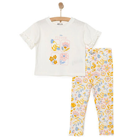 HelloBaby Flowers Kız Tshirt-Tayt Kız Bebek