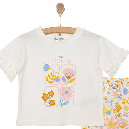 HelloBaby Flowers Kız Tshirt-Tayt Kız Bebek