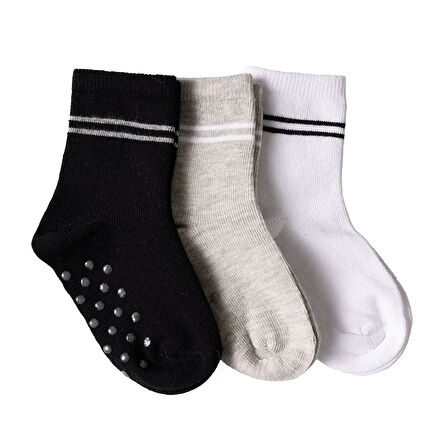 HelloBaby Erkek 3lü Kaydırmaz Çorap Erkek Bebek