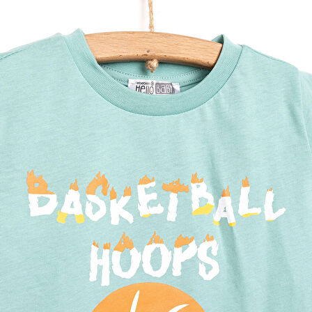 HelloBaby Basic Erkek Basketbol Baskılı Şortlu Takım Erkek Bebek