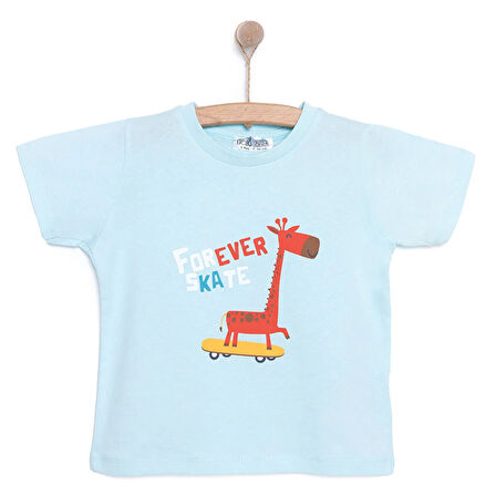 HelloBaby Basic Zürafa Desenli Tshirt Erkek Bebek