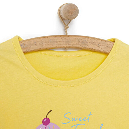 HelloBaby Basic Dondurma Baskılı Tshirt Kız Bebek