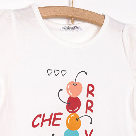 HelloBaby Basic Kiraz Baskılı Tshirt Kız Bebek