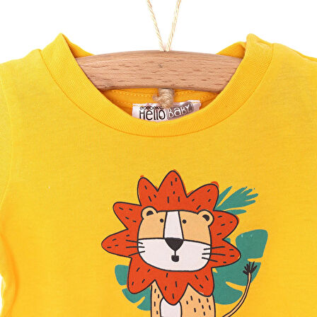 HelloBaby Basic Aslan Baskılı Tshirt Erkek Bebek