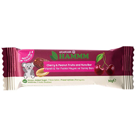 HAMMM Vişneli ve Yer Fıstıklı Bar 30gr