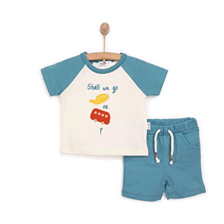 Bebetto Yenidoğan Sürprise Travel Tshirt-Şort Erkek Bebek