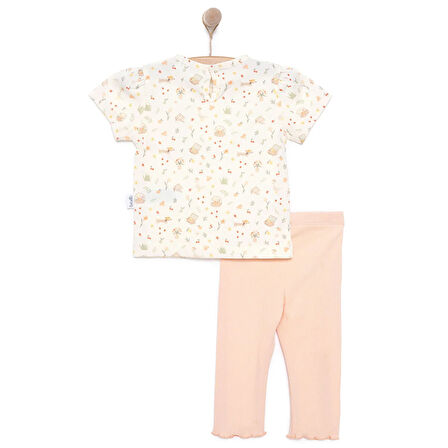Bebetto Yenidoğan Cute Duck Tshirt-Patiksiz Alt Kız Bebek