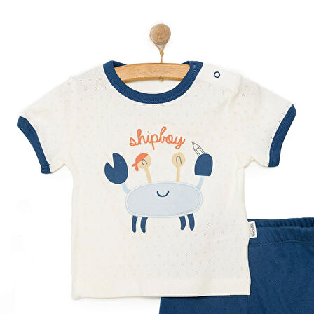 Bebetto Yenidoğan Ship Boy Tshirt-Şort Erkek Bebek