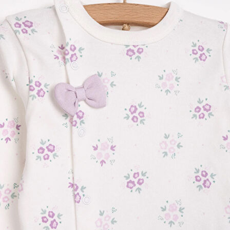 Bebetto Yenidoğan Flowers Zıbın-Şapka-Patikli Alt 3lü Set Kız Bebek