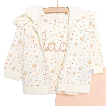 Bebetto Yenidoğan Cute Duck Hırka Tshirt Tayt Kız Bebek