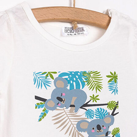 HelloBaby Basic Koala Baskılı  Tshirt Kız Bebek