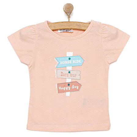 HelloBaby Basic Yazı Baskılı  Tshirt Kız Bebek