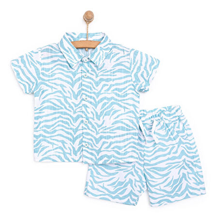 HelloBaby Aqua DreamErkek Gömlek-Şort Erkek Bebek