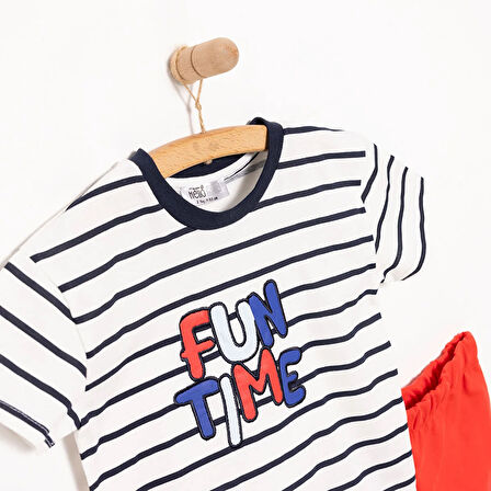 HelloBaby Motto Boy Erkek Tshirt-Şort Erkek Bebek