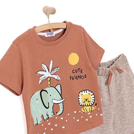 Midimod Fun World 3D Erkek Tshirt-Şort Erkek Bebek