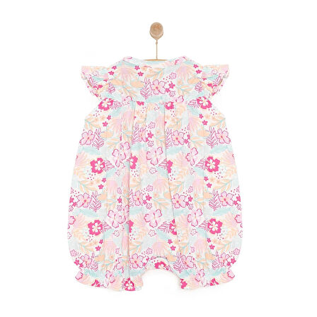 HelloBaby Little Blooms Kız Kısa Tulum Kız Bebek