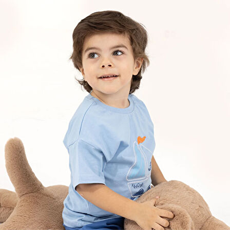 HelloBaby Little Sailor Erkek Tshirt-Şort Erkek Bebek