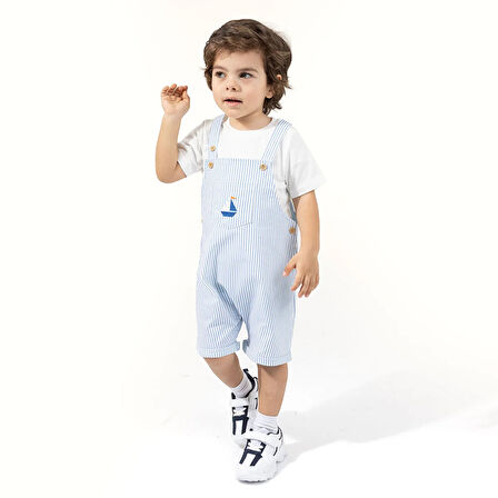 HelloBaby Little Sailor Erkek Salopet-Tshirt Erkek Bebek