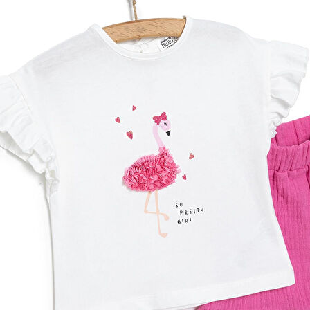 HelloBaby Little Blooms Kız Tshirt-Şort Kız Bebek