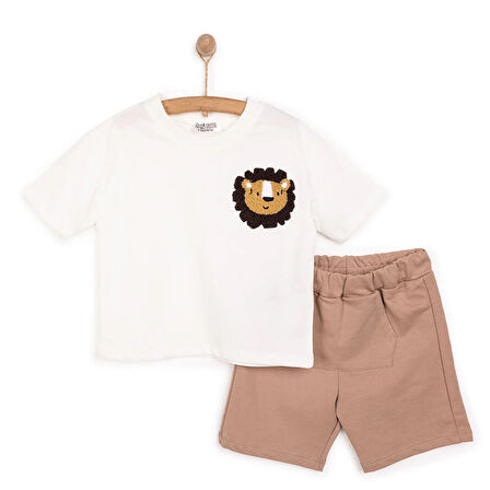 HelloBaby Safari Line Erkek Tshirt-Şort Erkek Bebek