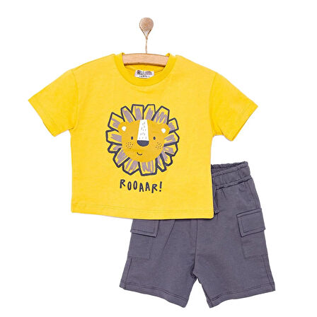 HelloBaby Safari Line Erkek Tshirt-Şort Erkek Bebek