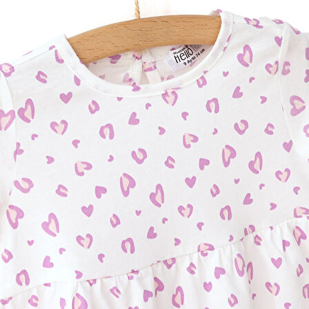 HelloBaby Basic Kız Leopar Desenli Elbise Kız Bebek