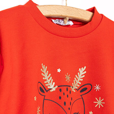 HelloBaby New Year Party Kız Sweatshirt Kız Bebek