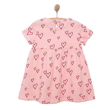HelloBaby Basic Kız Kalp Desenli Elbise Kız Bebek