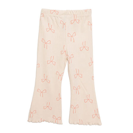 HelloBaby Basic Kız Fiyonk Desenli İspanyol Paça Kaşkorse Tayt Kız Bebek